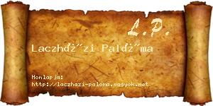 Laczházi Palóma névjegykártya